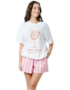 Aperol Spritz Tee in White