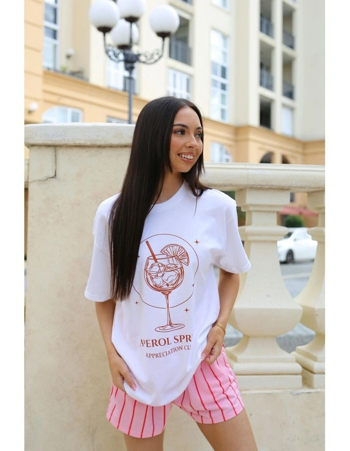 Aperol Spritz Tee in White image 6