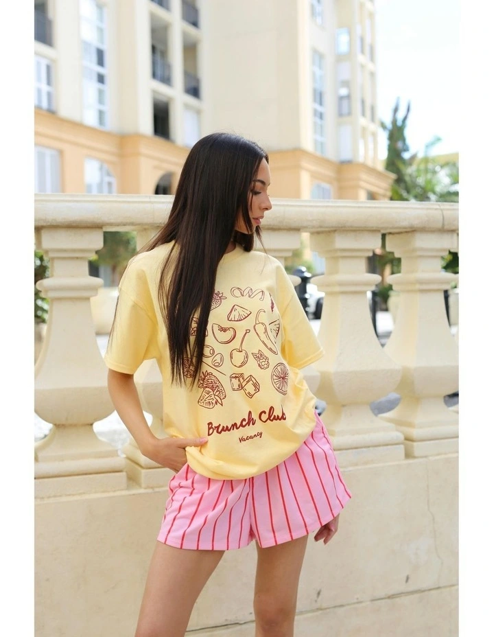 Brunch Club Tee in Yellow image 4