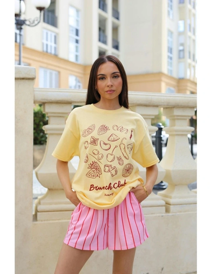 Brunch Club Tee in Yellow image 6