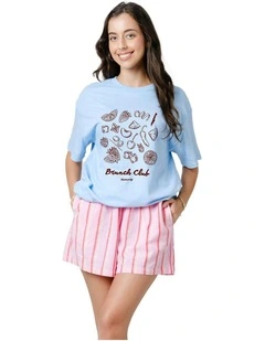 Brunch Club Tee in Blue