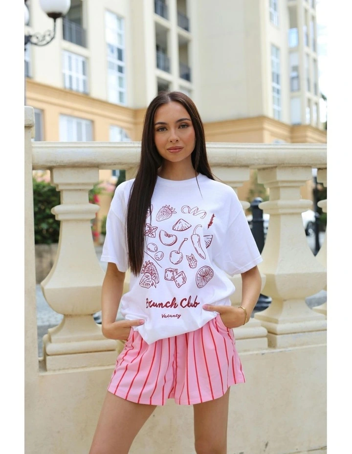 Brunch Club Tee in White image 4