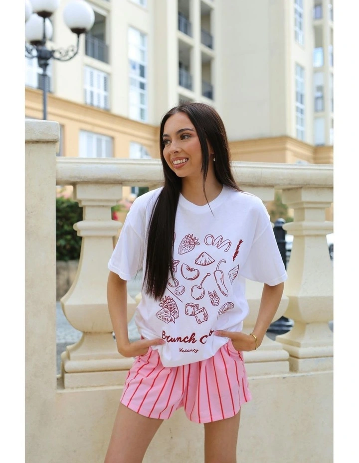 Brunch Club Tee in White image 5