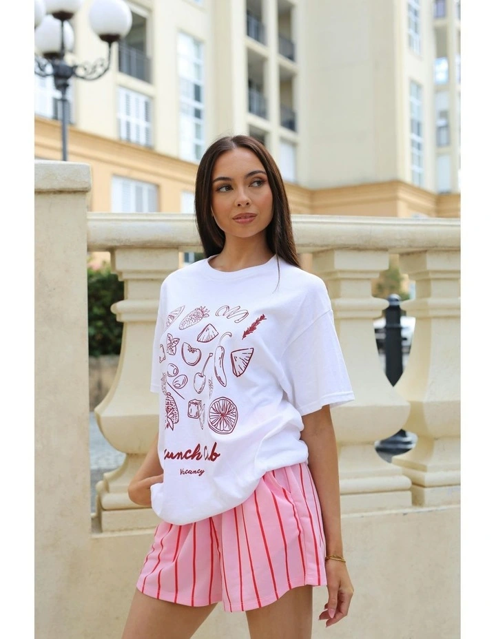 Brunch Club Tee in White image 7