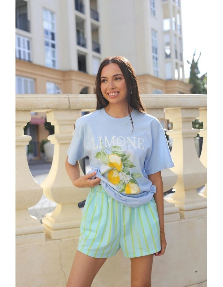 Limone Tee in Blue image 5