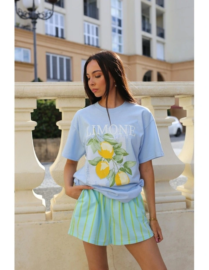 Limone Tee in Blue image 6