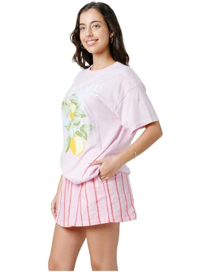 Limone Tee in Pink image 3