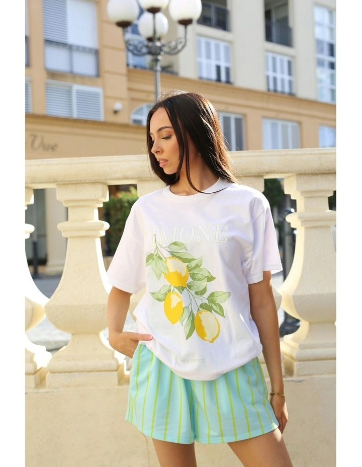Limone Tee in White image 4