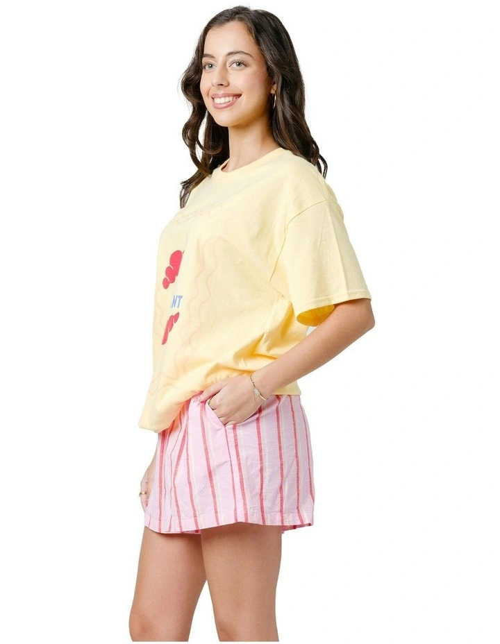 Le Croissant Tee in Yellow image 3