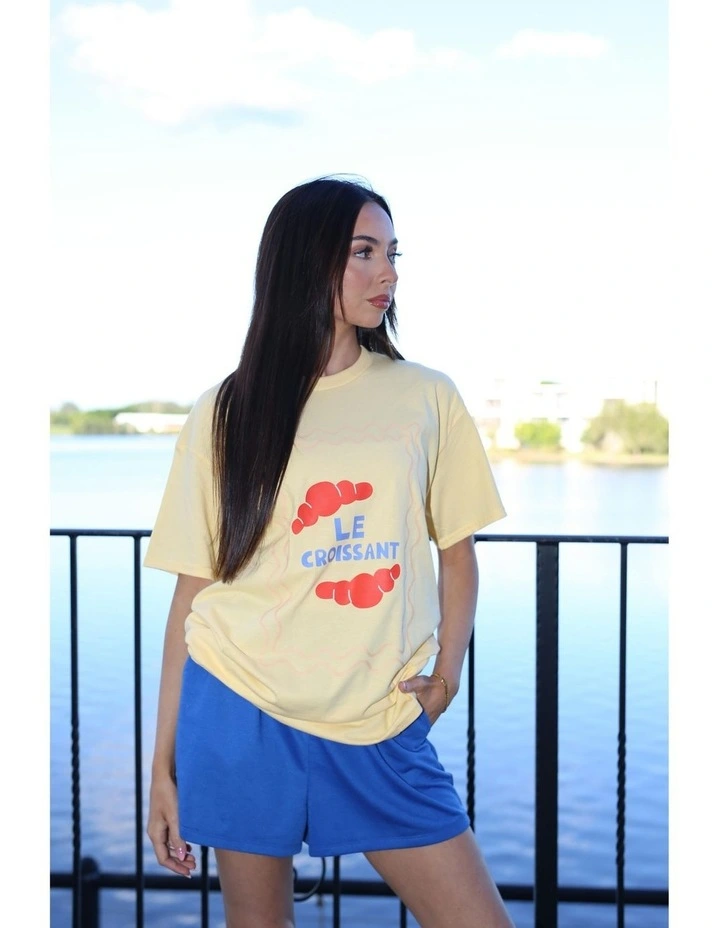Le Croissant Tee in Yellow image 7