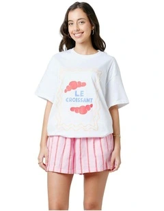 Le Croissant Tee in White