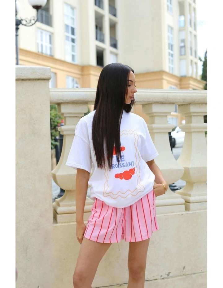 Le Croissant Tee in White image 6