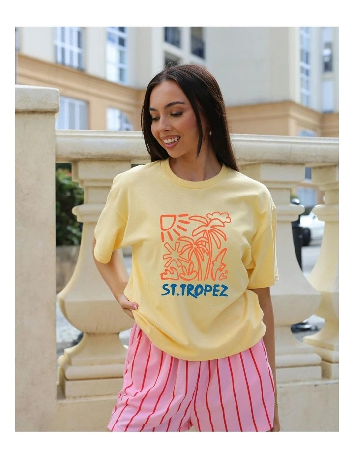 St Tropez Tee in Yellow image 5