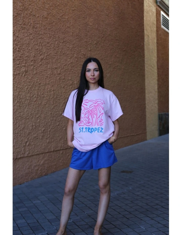 St Tropez Tee in Pink image 5