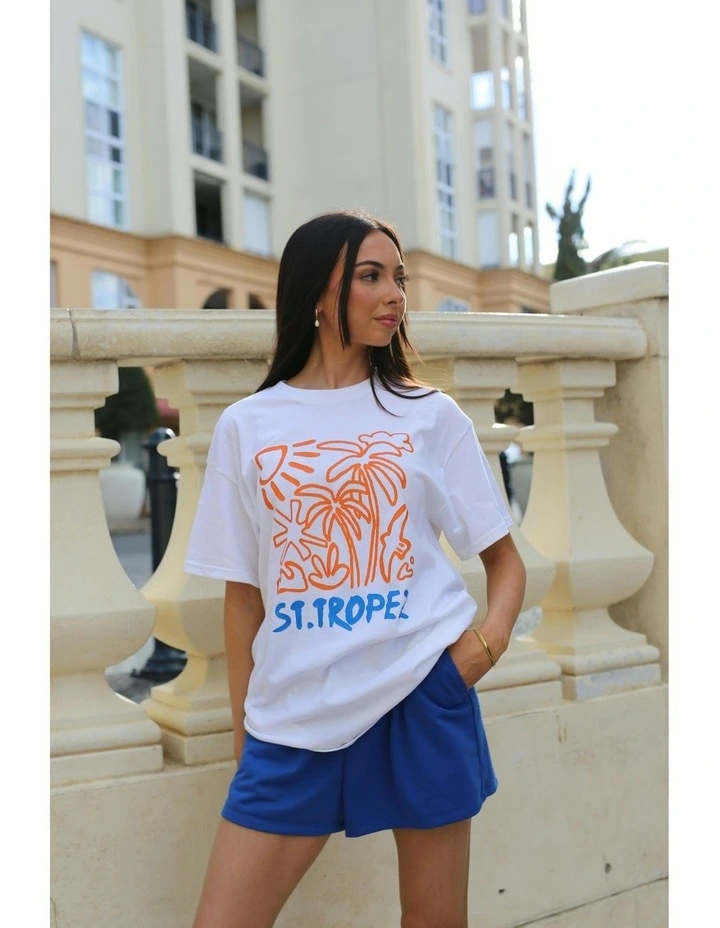 St Tropez Tee in White image 7