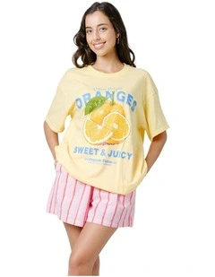 Citrus Delight Tee in Yellow