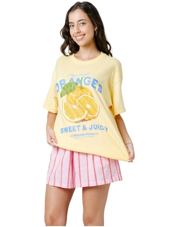 Citrus Delight Tee in Yellow image 4