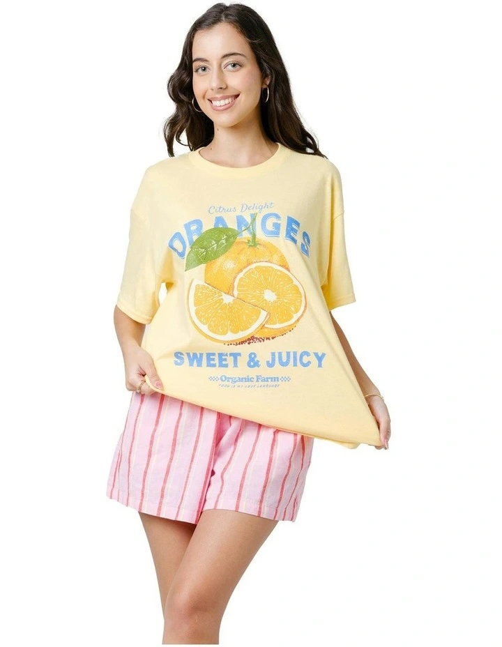 Citrus Delight Tee in Yellow image 5