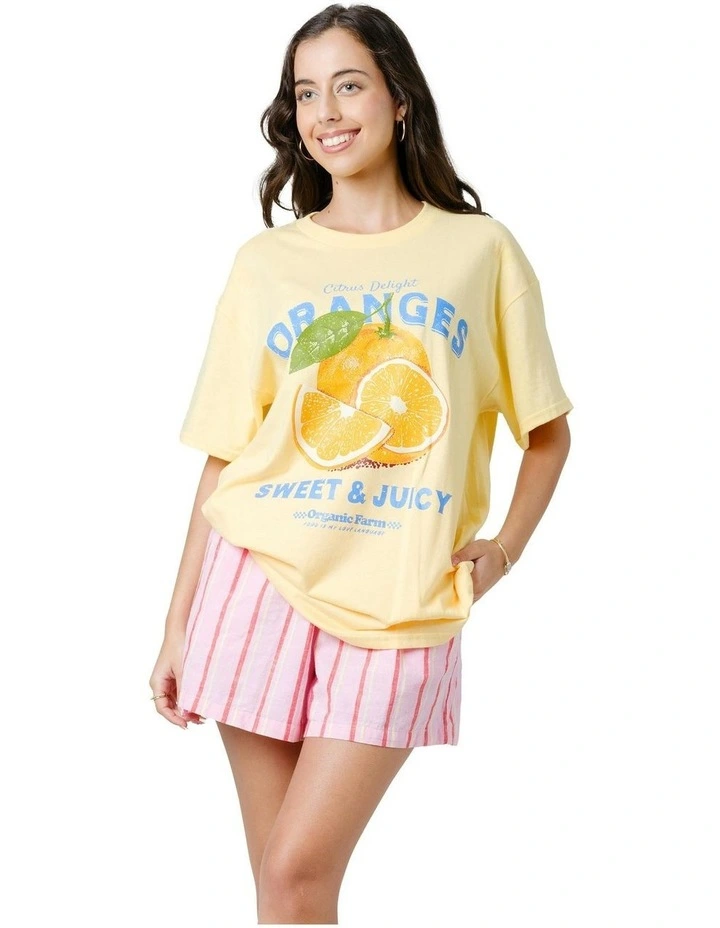 Citrus Delight Tee in Yellow image 6