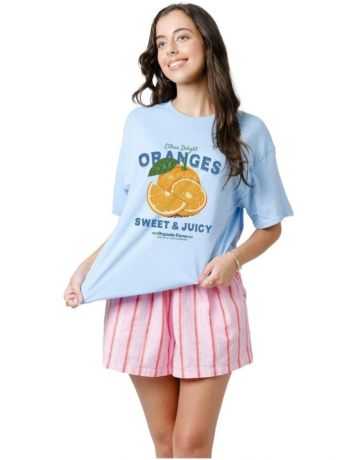 Citrus Delight Tee in Blue image 3