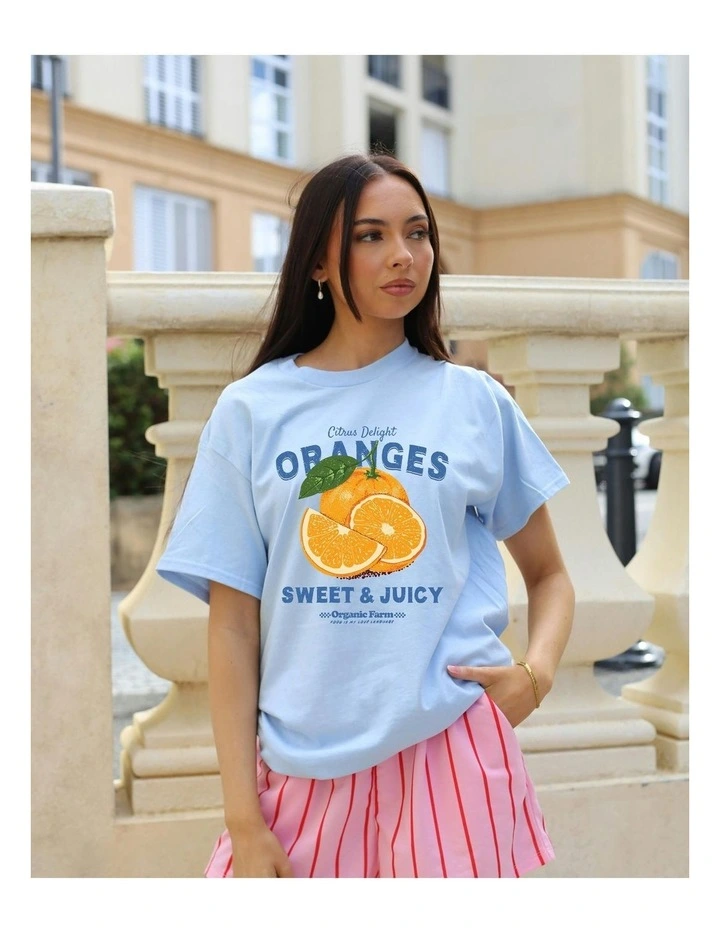 Citrus Delight Tee in Blue image 5