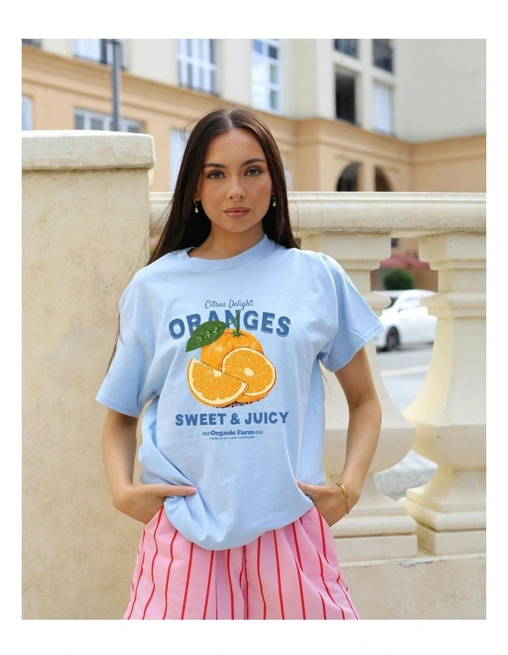 Citrus Delight Tee in Blue image 6