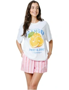 Citrus Delight Tee in White