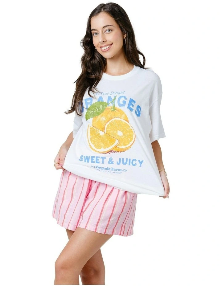 Citrus Delight Tee in White image 4
