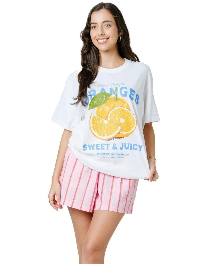 Citrus Delight Tee in White image 6