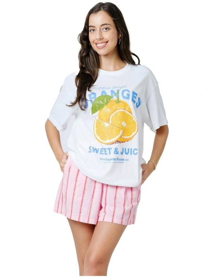 Citrus Delight Tee in White image 7