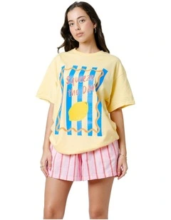 Squeeze The Day Tee in Yellow