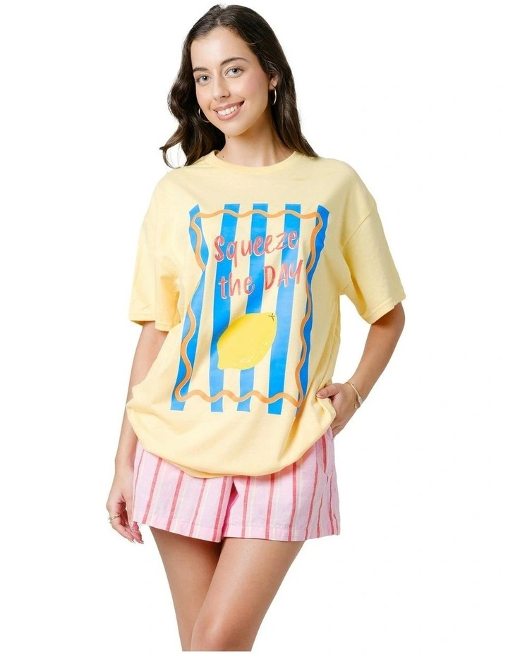 Squeeze The Day Tee in Yellow image 4