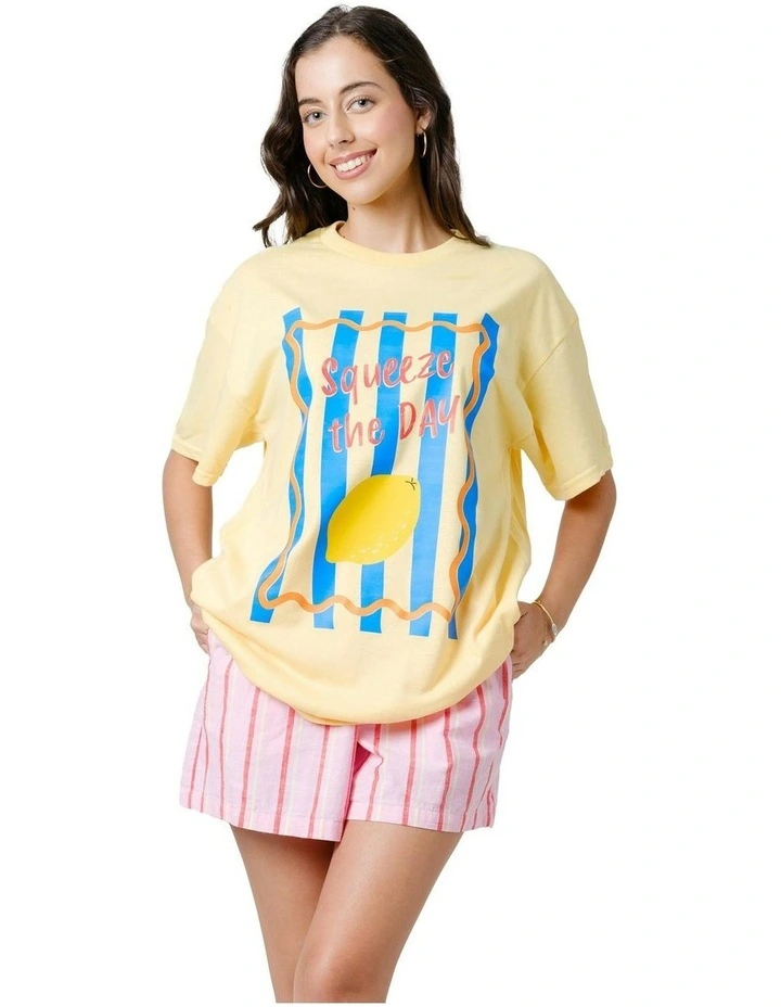 Squeeze The Day Tee in Yellow image 5