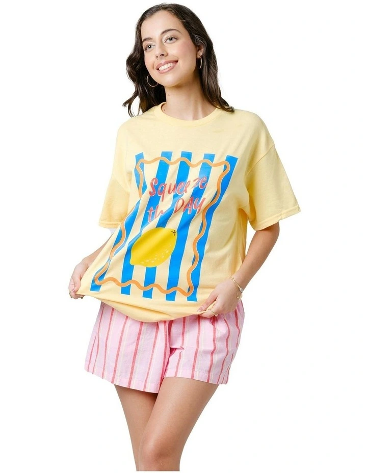 Squeeze The Day Tee in Yellow image 6