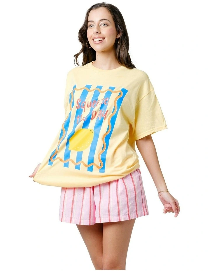 Squeeze The Day Tee in Yellow image 7