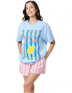 Squeeze The Day Tee in Blue