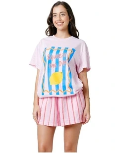 Squeeze The Day Tee in Pink