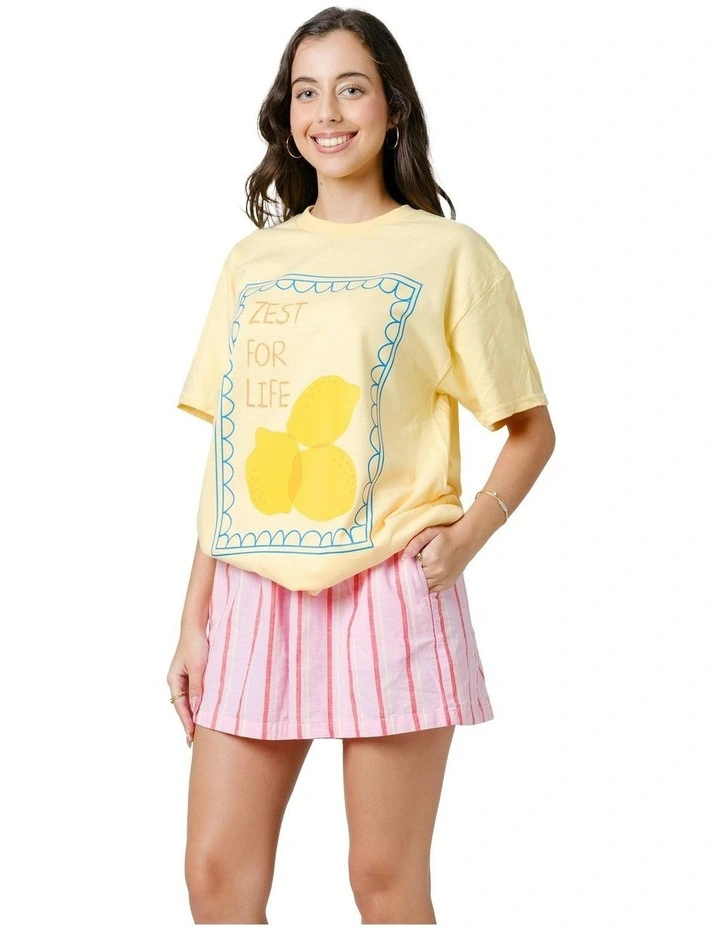 Zest For Life Tee in Yellow image 1