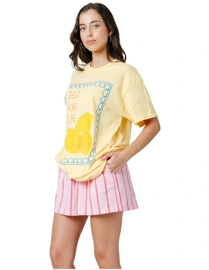 Zest For Life Tee in Yellow image 3