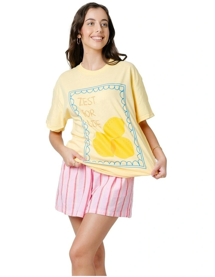 Zest For Life Tee in Yellow image 6