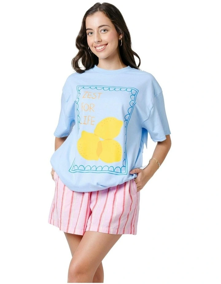 Zest For Life Tee in Blue image 1