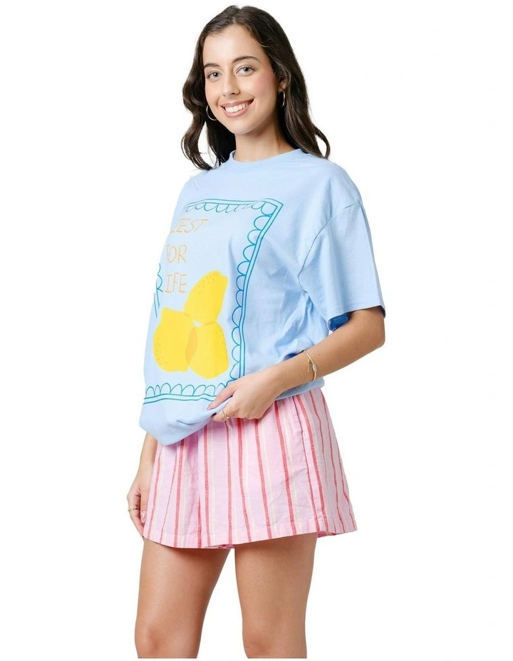 Zest For Life Tee in Blue image 4