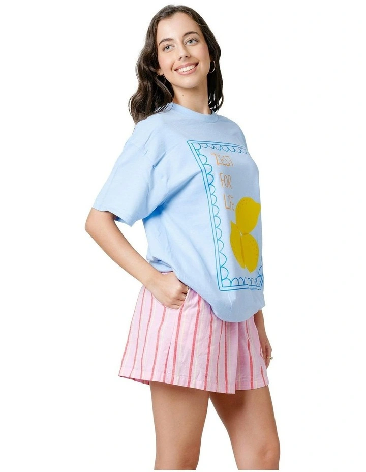 Zest For Life Tee in Blue image 5