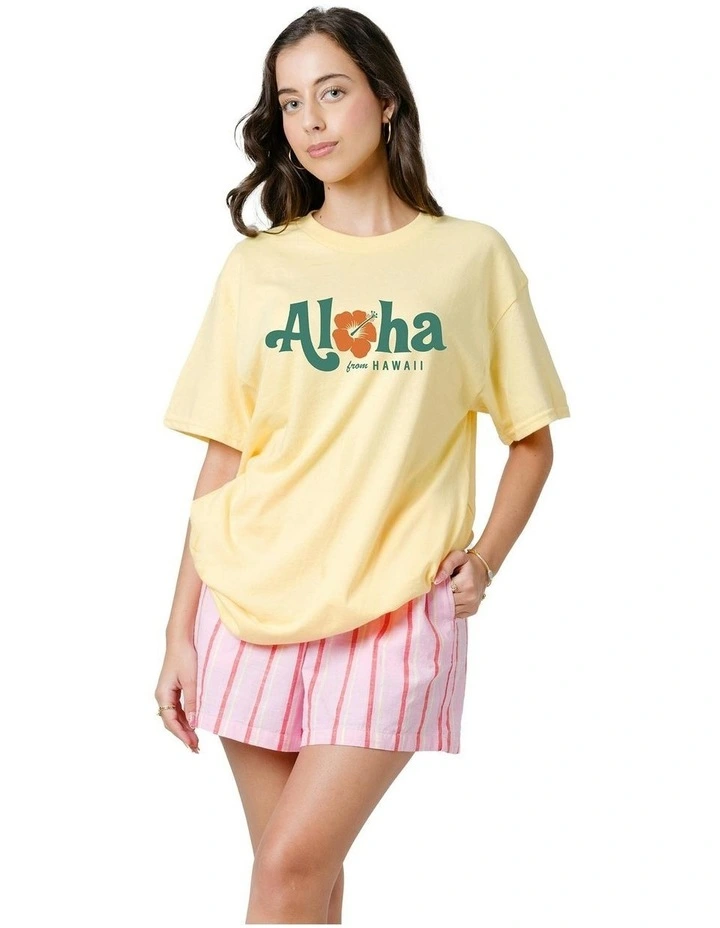 Aloha Tee in Yellow image 3