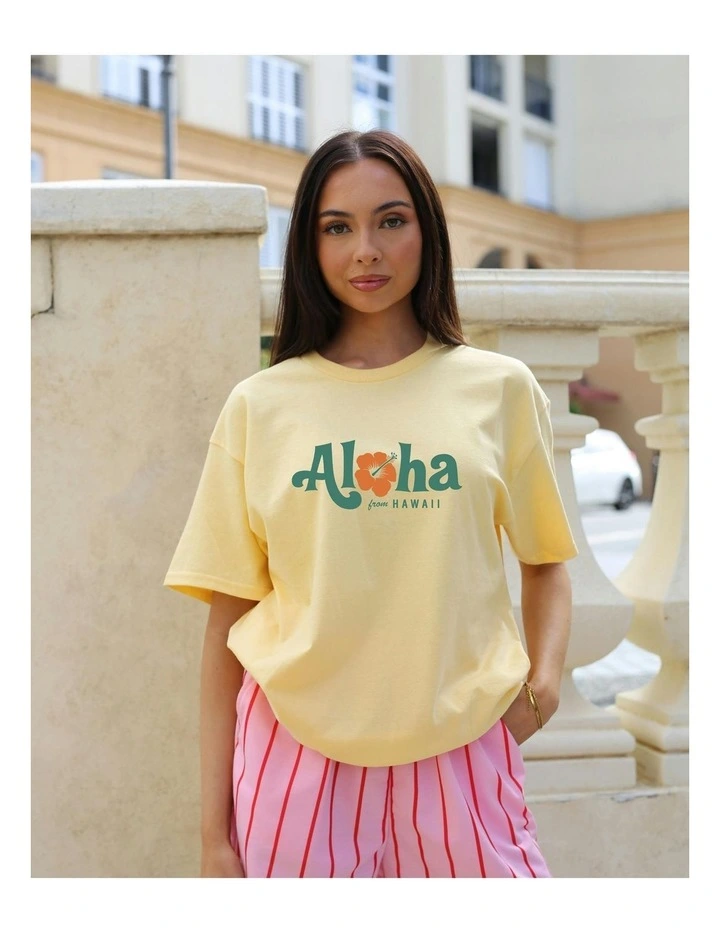 Aloha Tee in Yellow image 4