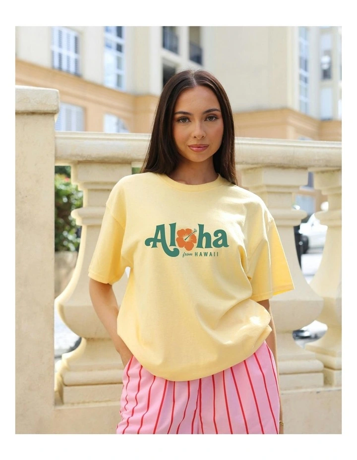 Aloha Tee in Yellow image 5