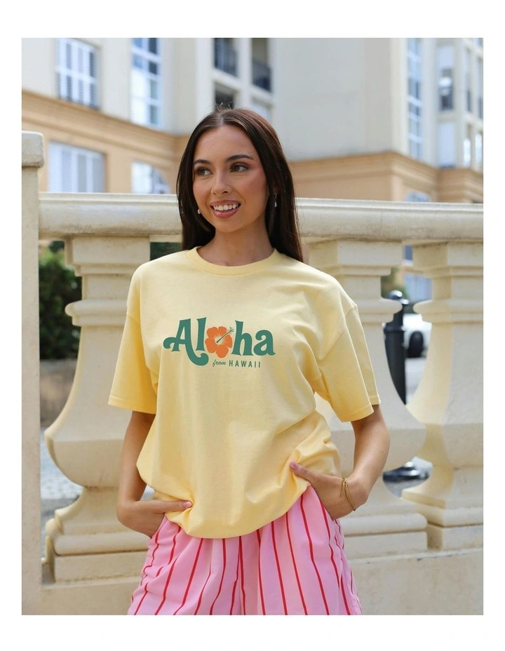 Aloha Tee in Yellow image 6
