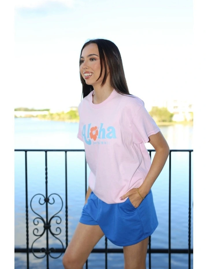 Aloha Tee in Pink image 5