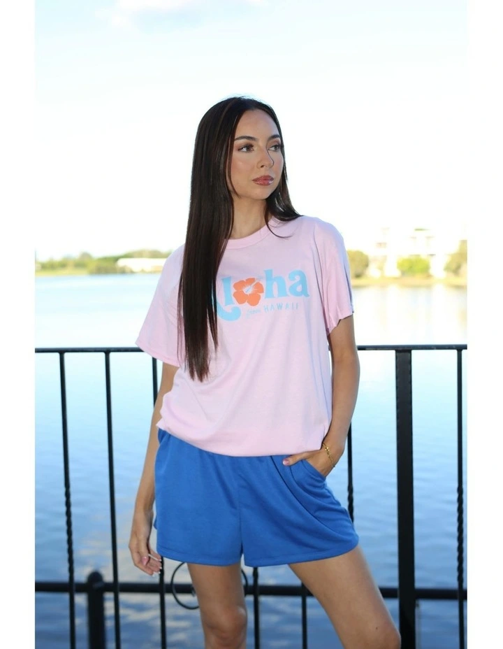 Aloha Tee in Pink image 7