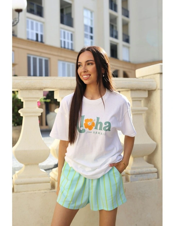 Aloha Tee in White image 5